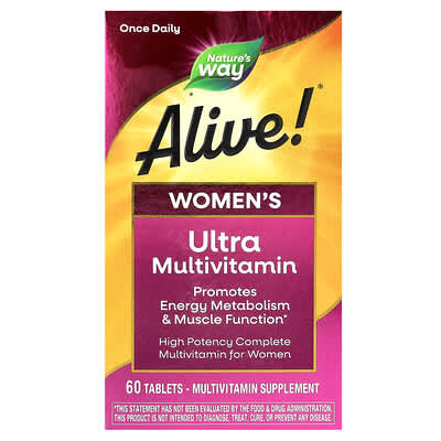 Alive!, Мультивитамины для женщин, 60 таблеток
