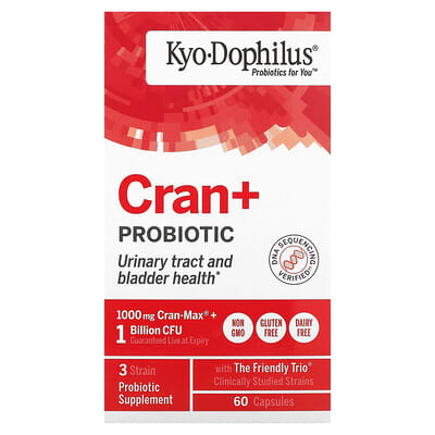 Kyo-Dophilus, Cran+ пробиотик, 60 капсул