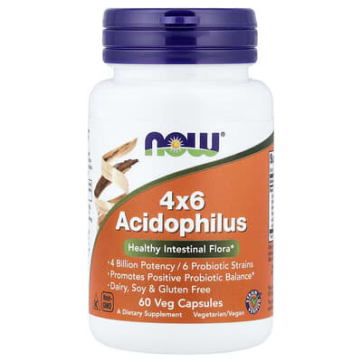 4x6 Acidophilus, 60 вегетарианских капсул