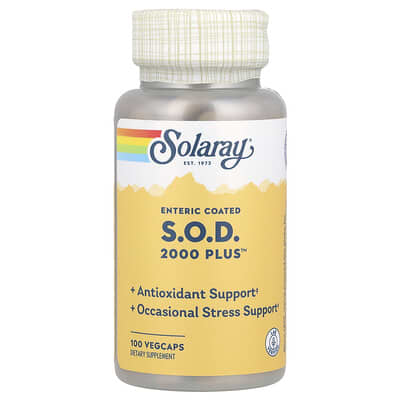 Solaray Enteric Coated S.O.D. 2000 Plus™, 100 вегетарианских капсул