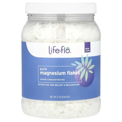 Чистые хлопья магния, суперконцентрированные, 2.75 lb (44 oz)