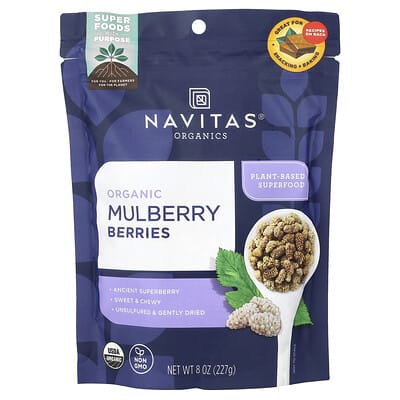 Organic Mulberry Berries, 8 oz (227 g)