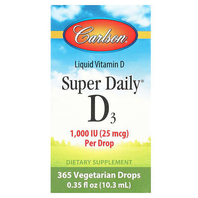 Super Daily® D3, 25 mcg (1,000 IU), 0.35 fl oz (10.3 ml)