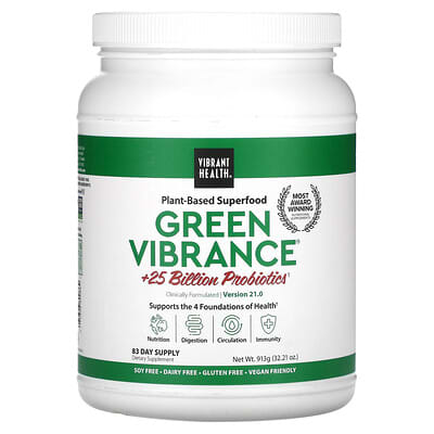 Green Vibrance® +25 Billion Probiotics, Version 21.0, 32.21 oz (913 g)