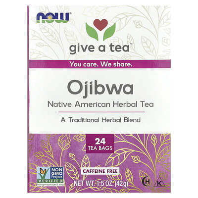 Ojibwa Tea, Caffeine Free, 24 чайных пакетика, 1.5 oz (42 g)