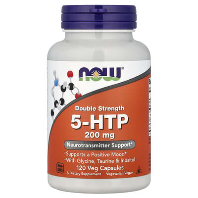5-HTP с глицином, таурином и инозитолом, 120 вегетарианских капсул