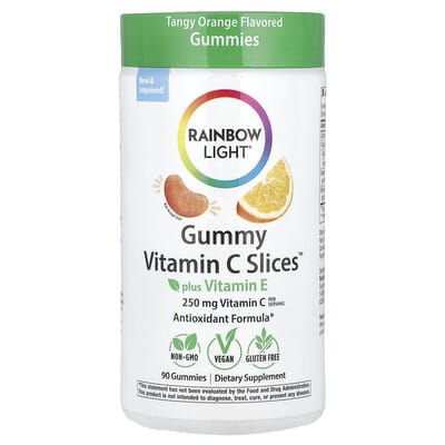 Gummy Vitamin C Slices™ Plus Vitamin E, терпкий апельсин, 90 мармеладных витаминов
