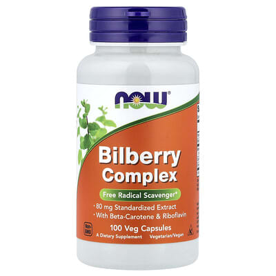 Bilberry Complex, 100 вегетарианских капсул