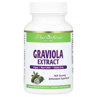 Graviola Premium Extract, 60 Vegetarian Capsules (250 mg per Capsule)