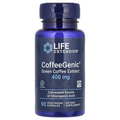 CoffeeGenic®, Green Coffee Extract, 400 mg, 90 Vegetarian Capsules