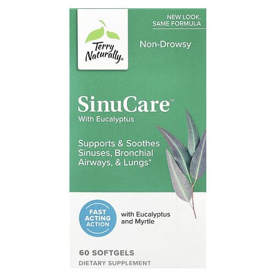 Terry Naturally SinuCare™ с эвкалиптом, 60 Softgels