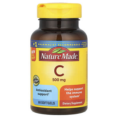 Vitamin C, 500 mg, 60 Softgels