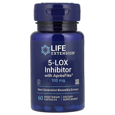 Ингибитор 5-LOX с ApresFlex®, 100 mg, 60 вегетарианских капсул