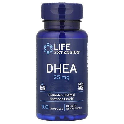 DHEA, 25 mg, 100 Capsules