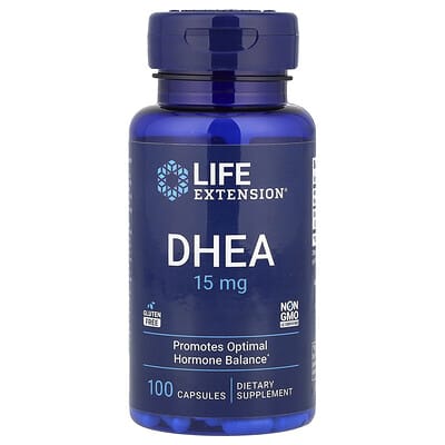 DHEA, 15 mg, 100 капсул