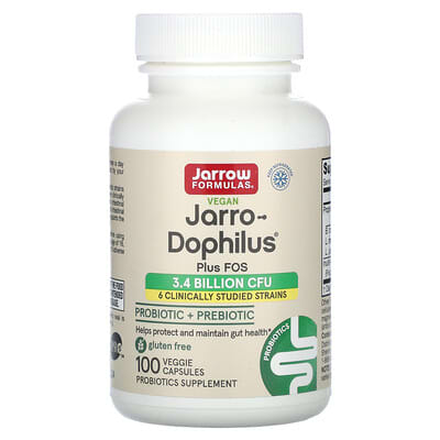 Веганский Jarro-Dophilus® Plus FOS, 100 вегетарианских капсул