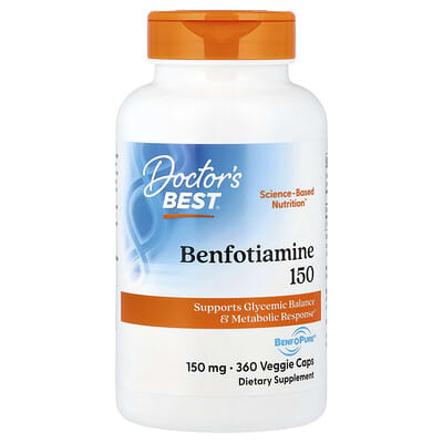 Бенфотиамин с BenfoPure®, 150 mg, 360 вегетарианских капсул Doctor's Best