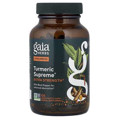 Gaia Herbs Turmeric Supreme®, 120 жидких фитокапсул