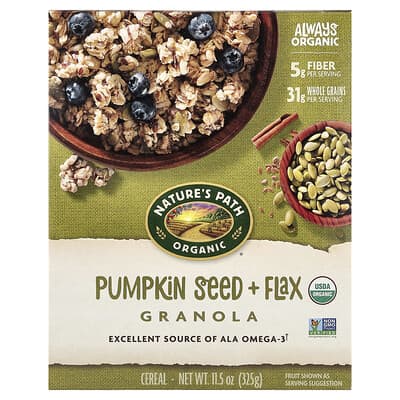 Organic Pumpkin Seed + Flax Granola Cereal, 11.5 oz (325 g)