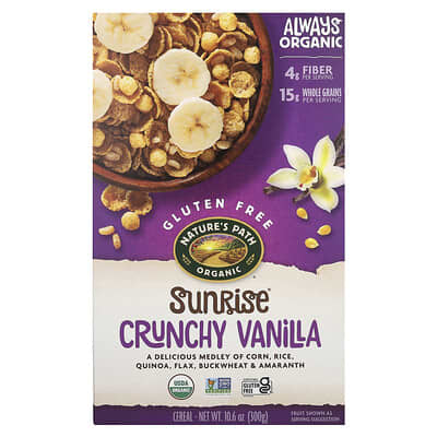 Сухой завтрак Nature's Path Sunrise, Cereal, Crunchy Vanilla, 10.6 oz (300 g)