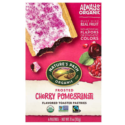 Органические тостерные пастилы, Frosted Cherry Pomegranate, 6 шт, 11 oz (312 g)