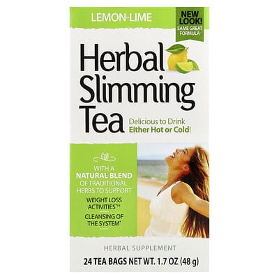 Травяной разгрузочный чай, Lemon-Lime, без кофеина, 24 чайных пакетика, 1.7 oz (48 g)
