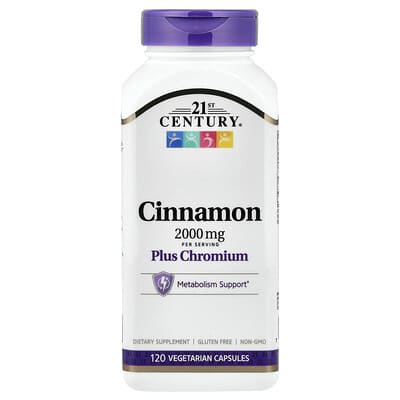 Cinnamon plus Chromium, 120 Vegetarian Capsules