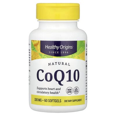 Natural CoQ10, 100 mg, 60 Softgels