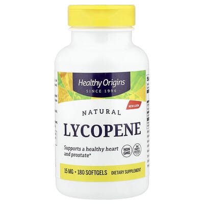 Healthy Origins Натуральный ликопин, 15 mg, 180 мягких капсул