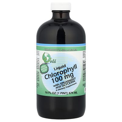 Жидкий хлорофилл с мятой и глицерином, 16 fl oz (474 ml)