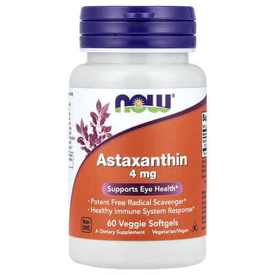 Astaxanthin, 4 mg, 60 Veggie Softgels