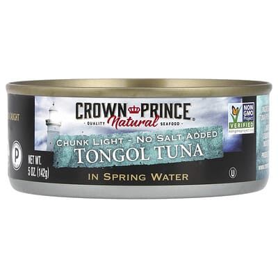 Тунец Tongol, светлый кусок, в родниковой воде, без добавления соли, 5 oz (142 g)