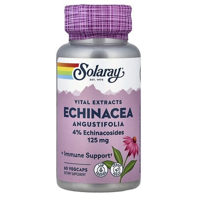 Solaray Echinacea Angustifolia, 60 вегетарианских капсул