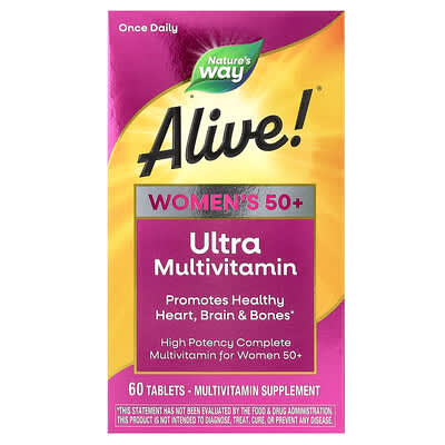 Alive!® Women's 50+ Ultra Multivitamin, 60 Tablets