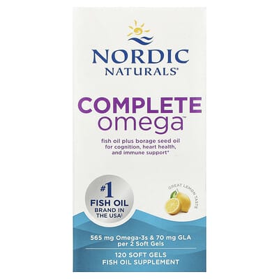 Nordic Naturals Complete Omega™, лимон, 120 мягких капсул