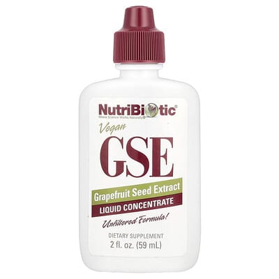 Веганский экстракт семян грейпфрута GSE, жидкий концентрат, 100 mg, 2 fl oz (59 ml)