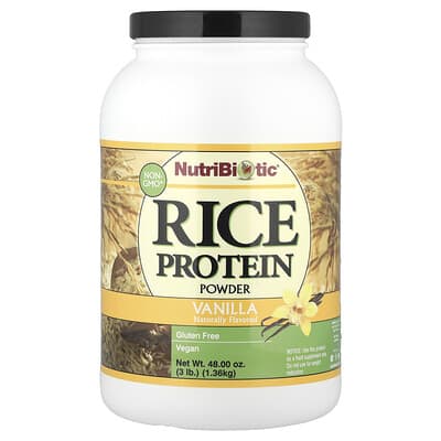 Rice Protein Powder, Vanilla, 3 lb (1.36 kg)