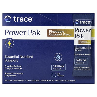 Trace Power Pak Pineapple Coconut 30 стиков по 0.22 oz (6.1 g)
