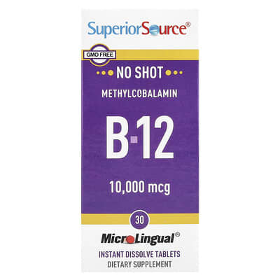 Methylcobalamin B-12, 10,000 mcg, 30 MicroLingual® Instant Dissolve Tablets
