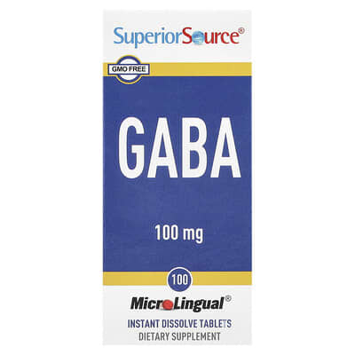 Superior Source GABA, 100 mg, 100 быстрорастворимых таблеток MicroLingual®