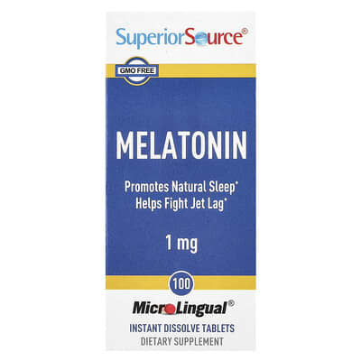 Melatonin, 1 mg, 100 MicroLingual® мгновенно растворимых таблеток