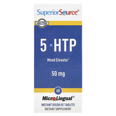5-HTP, 50 mg, 60 MicroLingual® Instant Dissolve Tablets