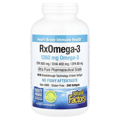 Natural Factors Rx Omega-3, 240 мягких капсул (630 mg на капсулу)