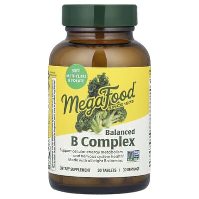 MegaFood Balanced B Complex, 30 таблеток