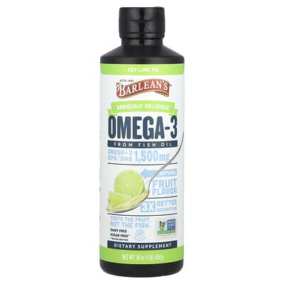 Seriously Delicious® Omega-3 из рыбьего жира, Key Lime Pie, 16 oz (454 g)