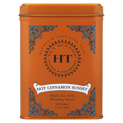 Чай HT Tea Blends, Hot Cinnamon Sunset, 20 пакетиков, 1.4 oz (40 g)