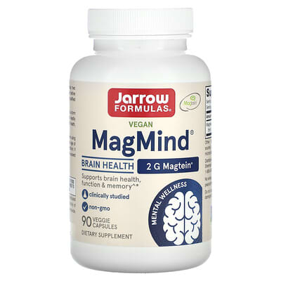 MagMind®, для здоровья мозга, 90 вегетарианских капсул (48 mg на капсулу)