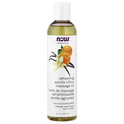 Масло для массажа Solutions, освежающее, ваниль-цитрус, 8 fl oz (237 ml)