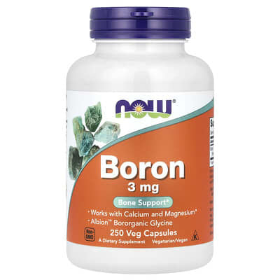 Boron, 3 mg, 250 вегетарианских капсул