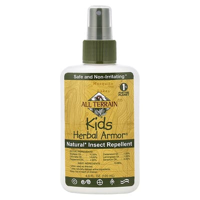 Детский травяной репеллент от насекомых, 4 fl oz (120 ml)